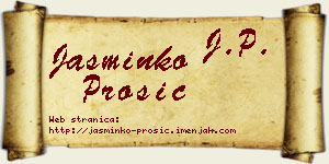Jasminko Prošić vizit kartica